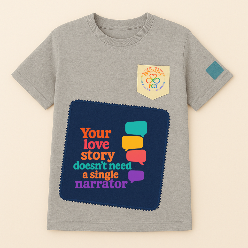Grey t-shirt: Your love story doesn't need a single narrator